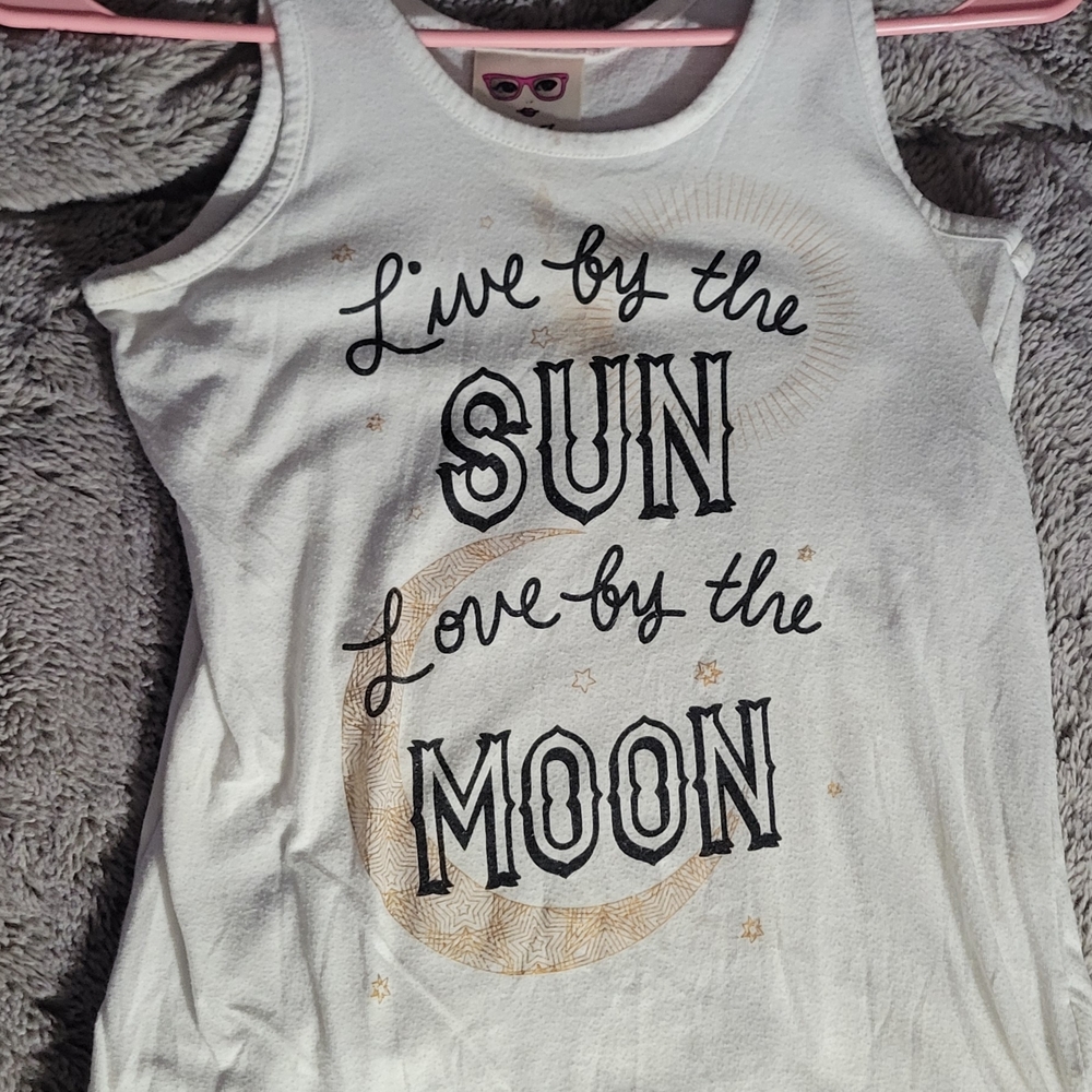 Women's White Graphic Tank Top